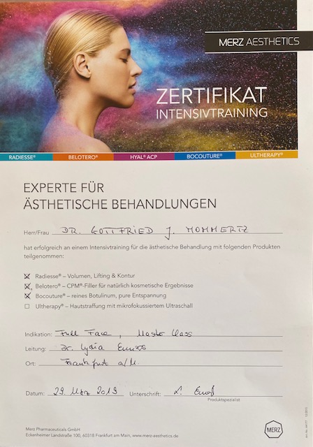 Expertenauszeichnung Merz Aesthetics - Mommertz Health & Beauty